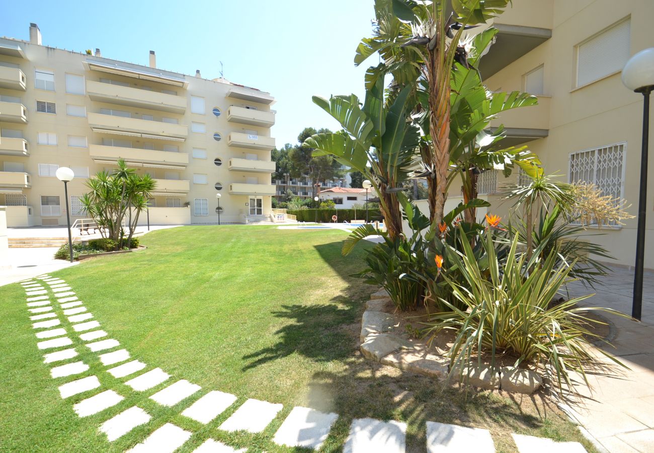 Apartamento en Salou - Aqua I:Terraza solárium privado-300m playa-Piscinas-Wifi,ropa incluido