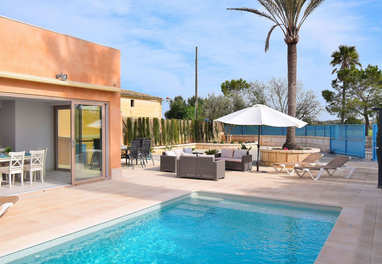 Terraza, piscina, casa vacacional, Mallorca