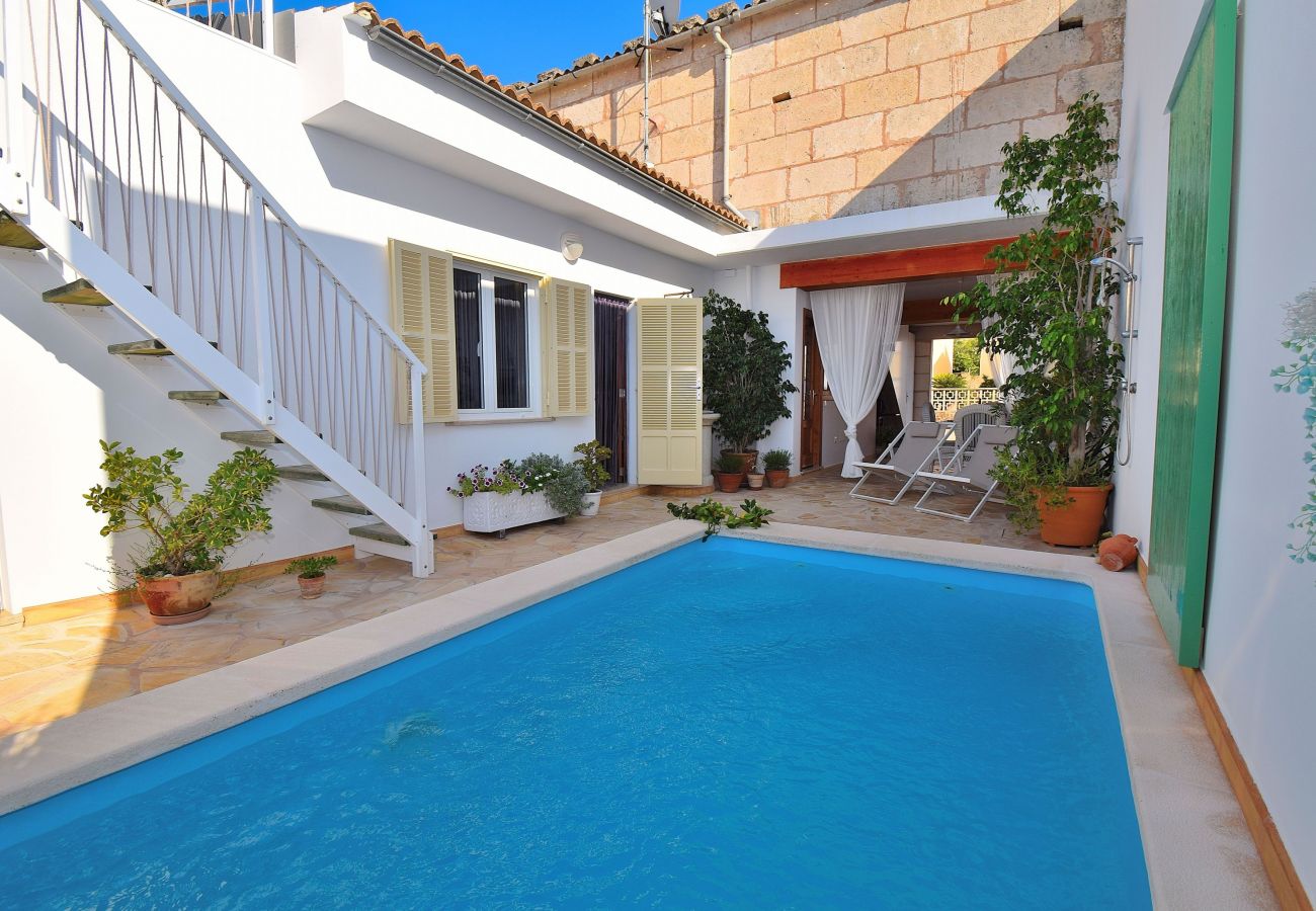 House in Santa Margalida - Can Cantino 213 fantastic village house with private pool, air conditioning, terrace, barbecue and WiFi