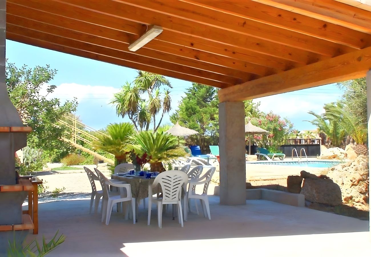 Country house in Campos - Can Bril 409 rustic finca with private pool, terrace, garden and WiFi