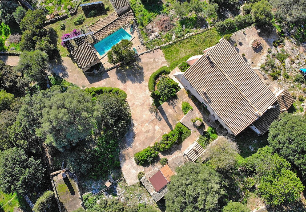 Aerial photo of the whole villa in Alcudia