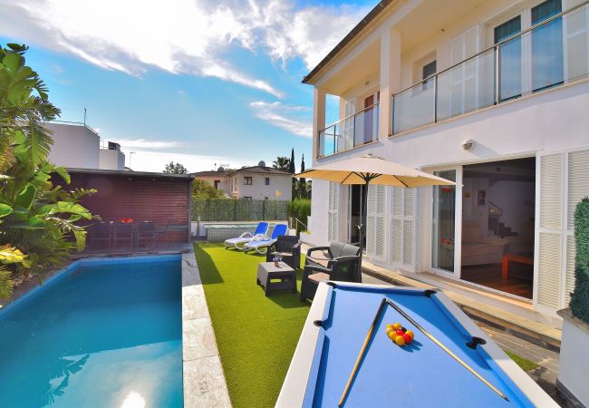 Townhouse in Playa de Muro - Siulador 107 fantastic villa with private pool, terrace, pool table, table tennis and air conditioning