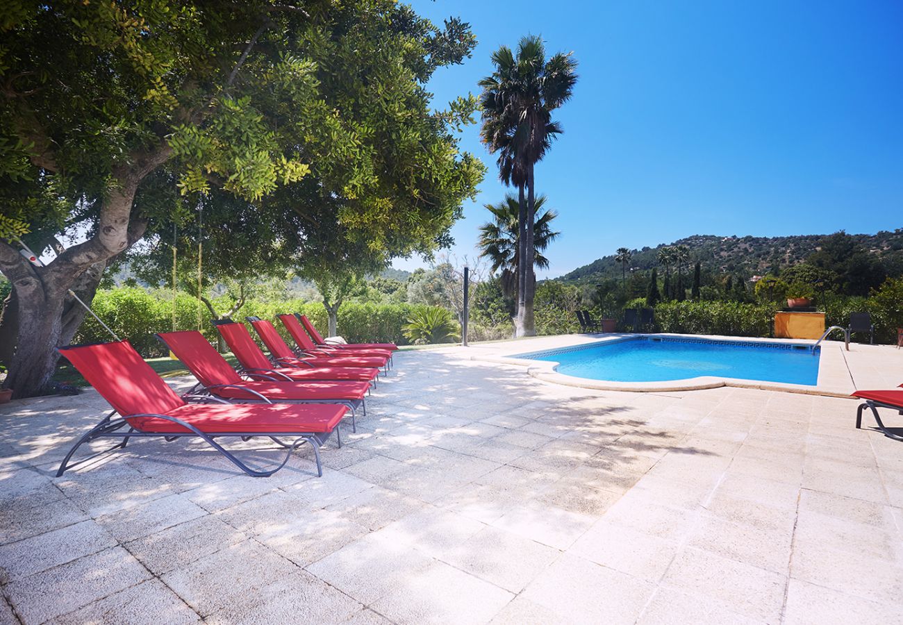 Holiday villa pool shadow Majorca