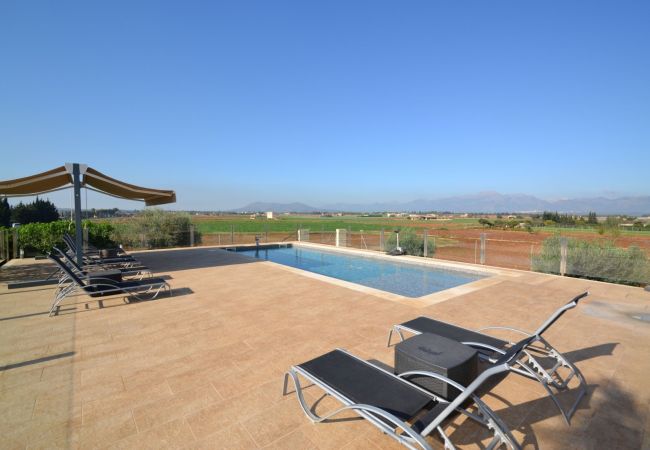 Domaine à Muro - Son Sastre 024 villa luxueuse avec grande piscine, climatisation, jardin et terrasse