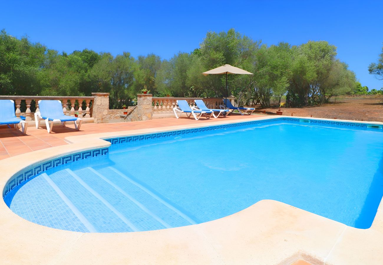 Domaine à Campos - Can Guillem 415 finca rustique avec piscine privée, terrasse, climatisation et WiFi