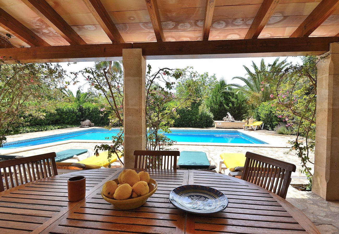 Domaine à Sineu - Can Blanc 018 maison de campagne rustique avec piscine privée, climatisation, terrasse et barbecue