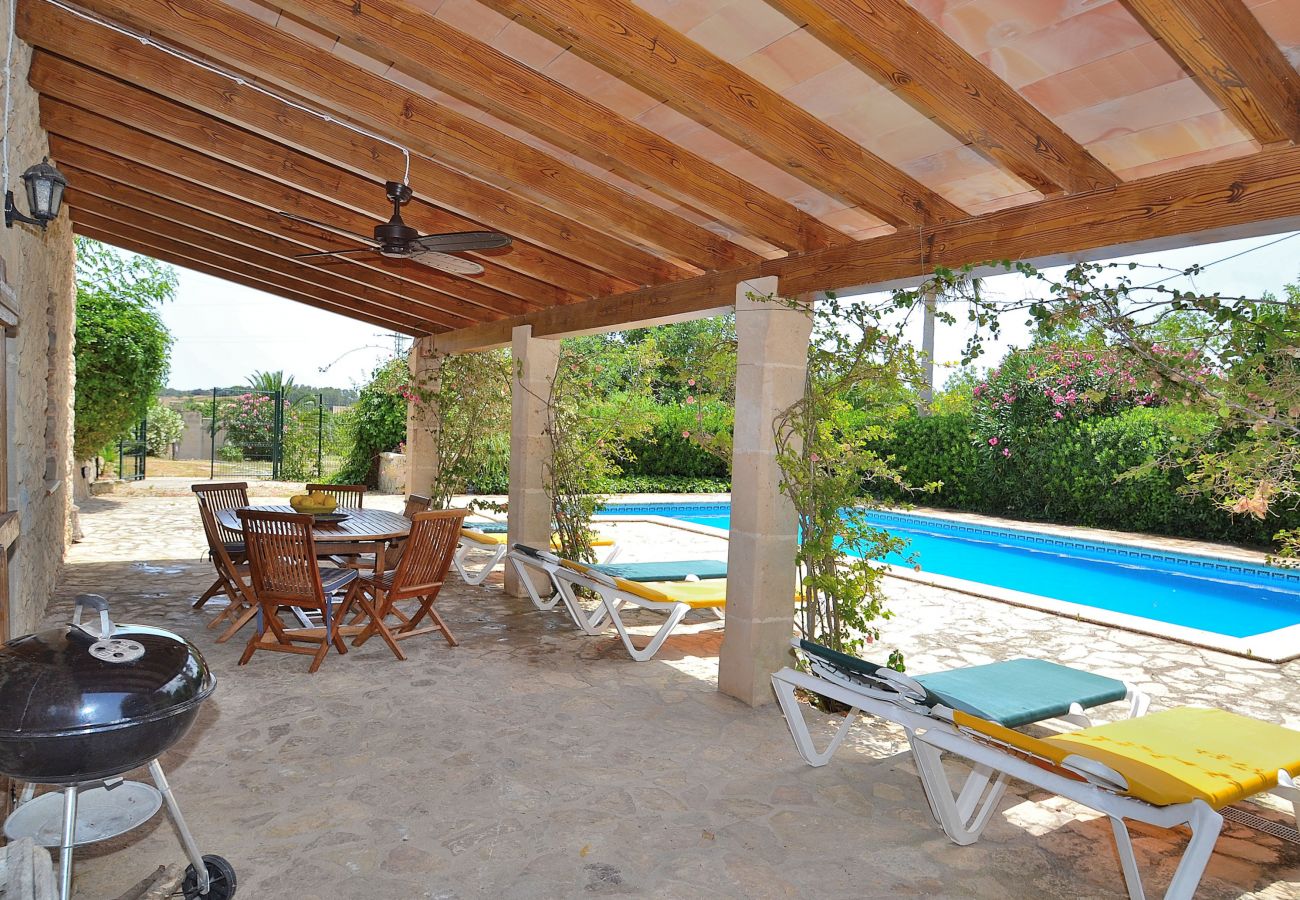 Domaine à Sineu - Can Blanc 018 maison de campagne rustique avec piscine privée, climatisation, terrasse et barbecue