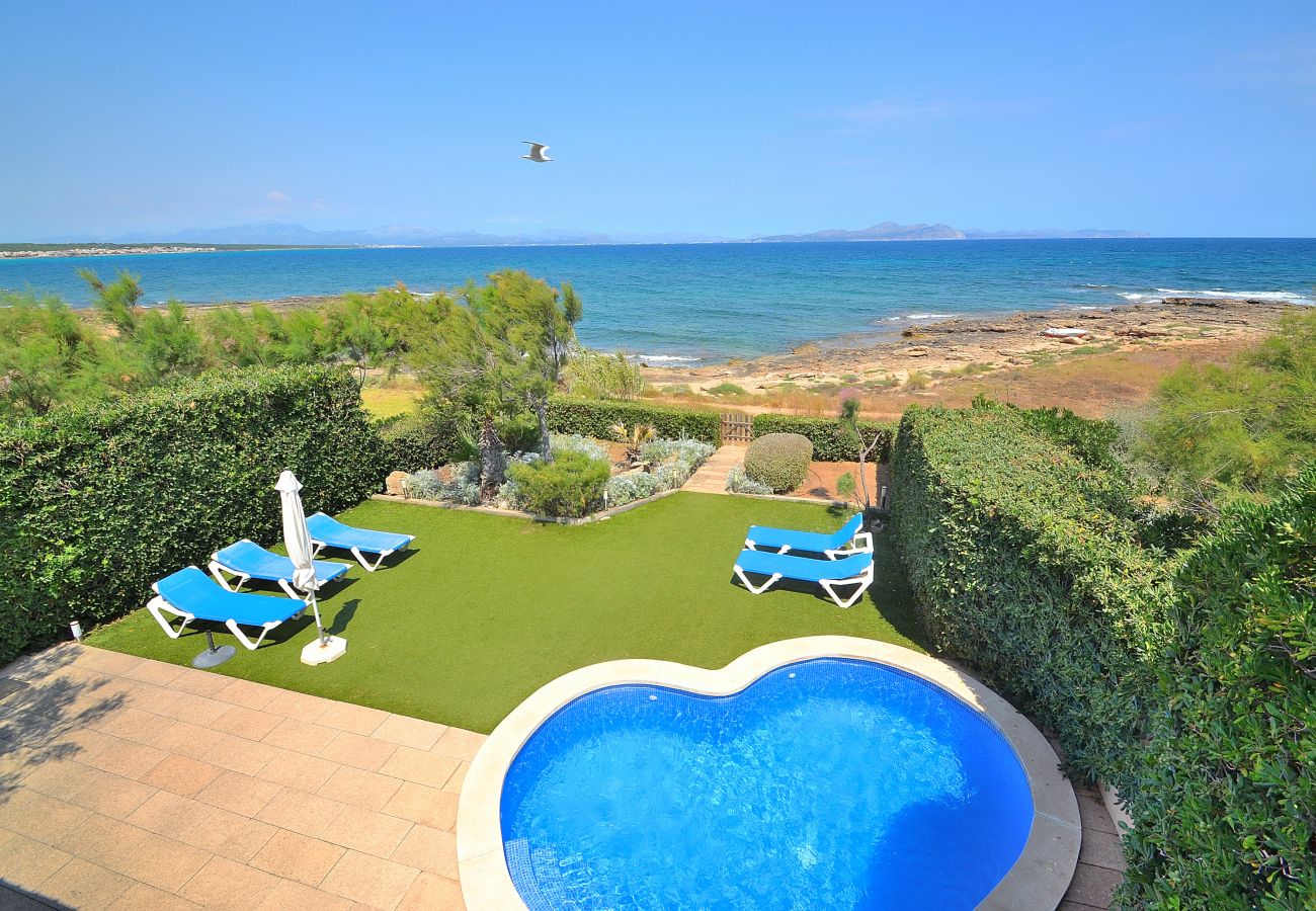 Вилла на Colonia de Sant Pere - Embat 017 villa con piscina privada y acceso directo al mar, jardín y aire acondicionado