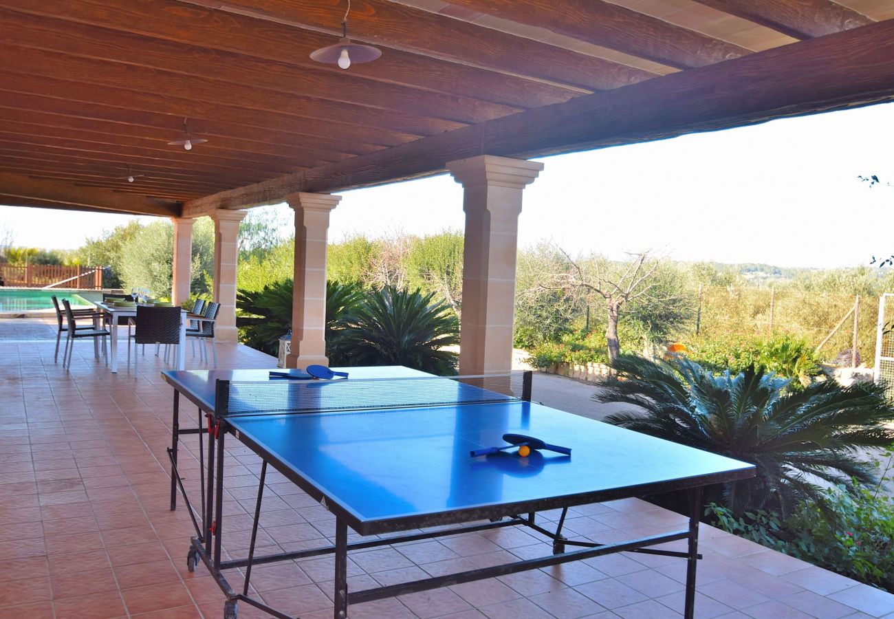 Особняк на Sineu - Son Arcaines de Can Simó 070 magnífica villa con piscina privada, terraza, ping pong y aire acondicionado